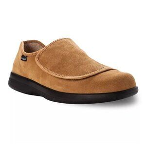 Propet Coleman Men's Slip On Walking Shoes Size 8 Tan Suede Leather Casual Cozy